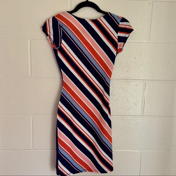 Crave Fame Wrap Dress Striped - Picture 3 of 5